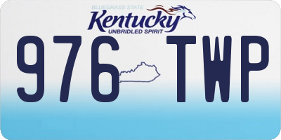 KY license plate 976TWP