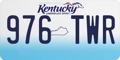 KY license plate 976TWR