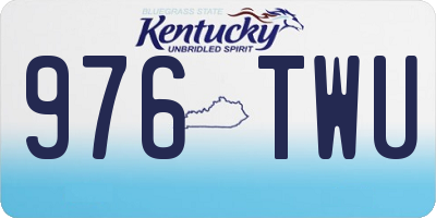 KY license plate 976TWU