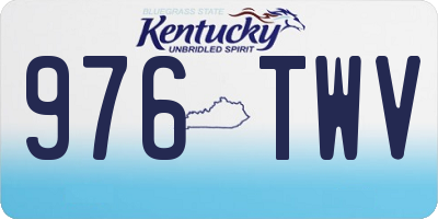 KY license plate 976TWV