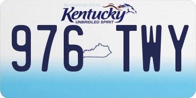 KY license plate 976TWY