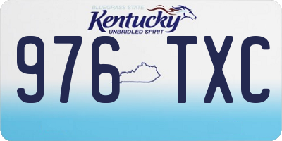 KY license plate 976TXC