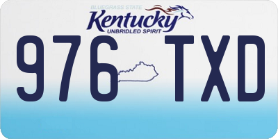 KY license plate 976TXD