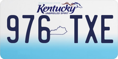 KY license plate 976TXE