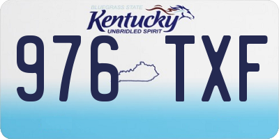 KY license plate 976TXF