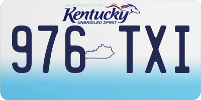 KY license plate 976TXI