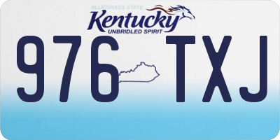 KY license plate 976TXJ