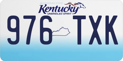 KY license plate 976TXK