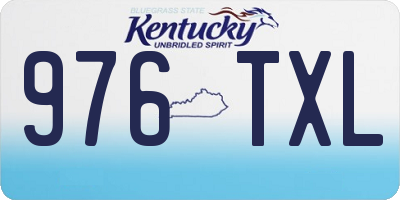 KY license plate 976TXL