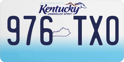 KY license plate 976TXO