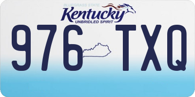 KY license plate 976TXQ