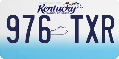 KY license plate 976TXR