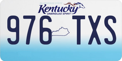 KY license plate 976TXS