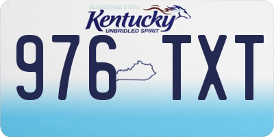 KY license plate 976TXT