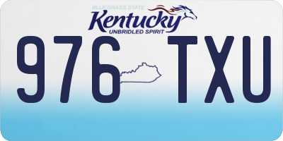KY license plate 976TXU