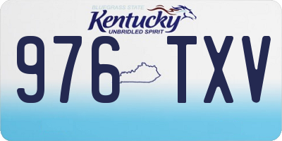 KY license plate 976TXV