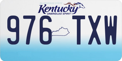 KY license plate 976TXW