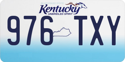 KY license plate 976TXY