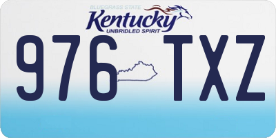 KY license plate 976TXZ