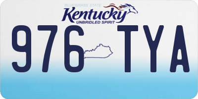 KY license plate 976TYA