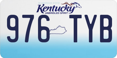 KY license plate 976TYB