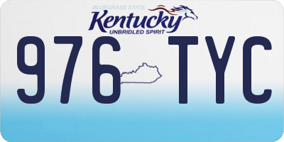 KY license plate 976TYC
