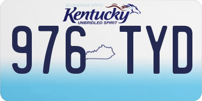KY license plate 976TYD