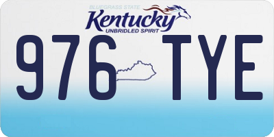 KY license plate 976TYE