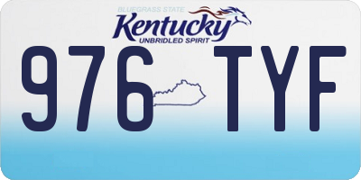 KY license plate 976TYF