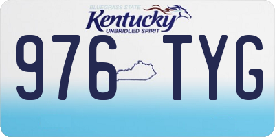 KY license plate 976TYG