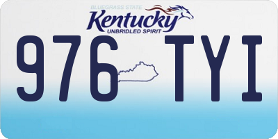 KY license plate 976TYI