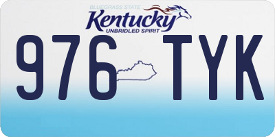KY license plate 976TYK