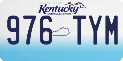 KY license plate 976TYM