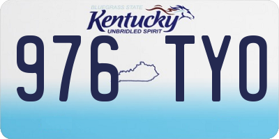 KY license plate 976TYO