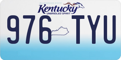 KY license plate 976TYU