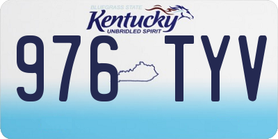 KY license plate 976TYV