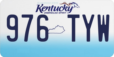 KY license plate 976TYW