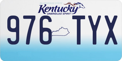 KY license plate 976TYX