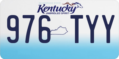 KY license plate 976TYY