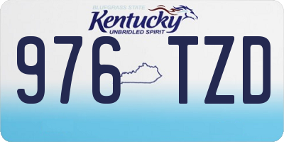 KY license plate 976TZD