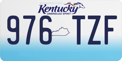 KY license plate 976TZF