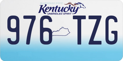 KY license plate 976TZG