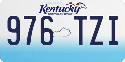 KY license plate 976TZI