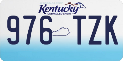 KY license plate 976TZK