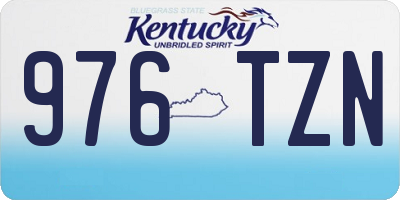 KY license plate 976TZN