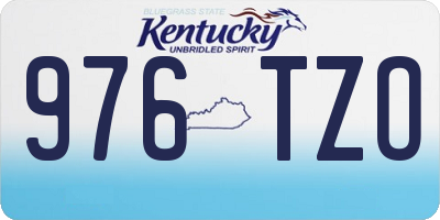 KY license plate 976TZO