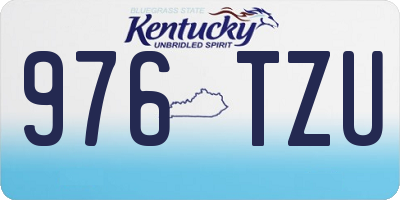 KY license plate 976TZU