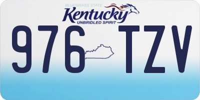 KY license plate 976TZV