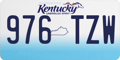 KY license plate 976TZW