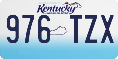 KY license plate 976TZX
